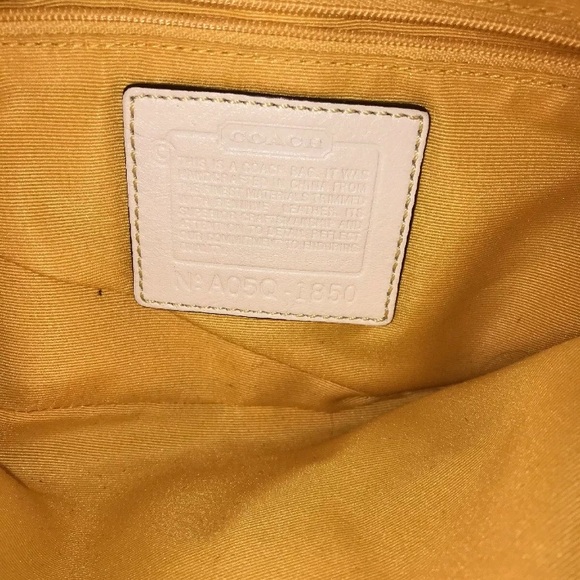 Coach Small Signature Yellow Hobo - Picture 7 of 8